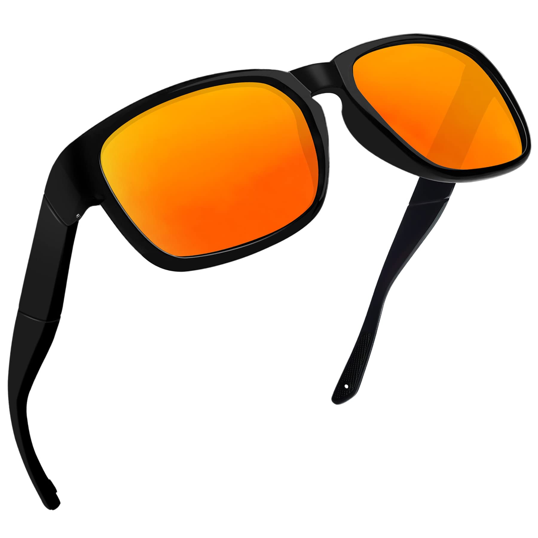 JoopinSunglasses for Men Women Fashion Unisex Polarized UV Protection Sun Glasses Retro Mens Driving Square Shades (Black Red)