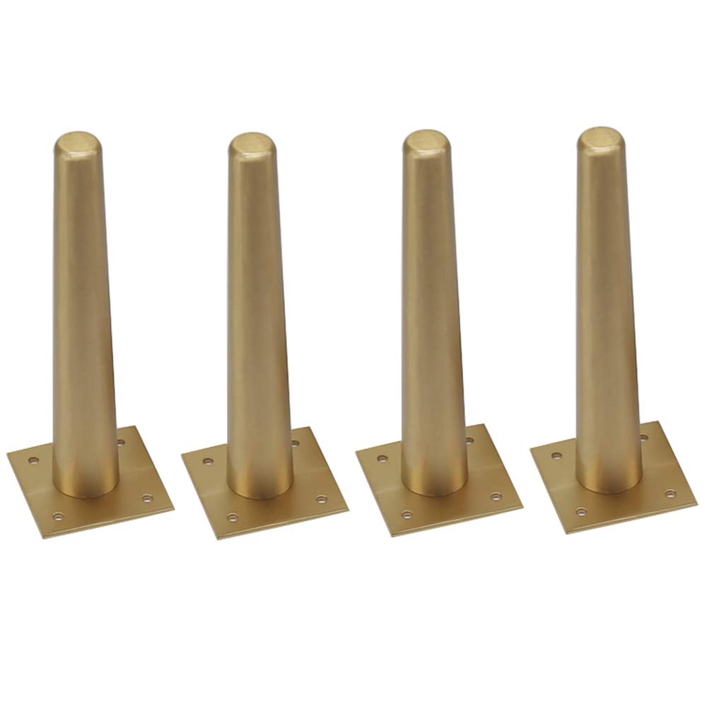 ROONC 4x Furniture Feet, Solid Brass Tapered Leg, Sofa/TV Cabinet/coffee Table/bedside Table Support Feet, With Screws, Strong Load