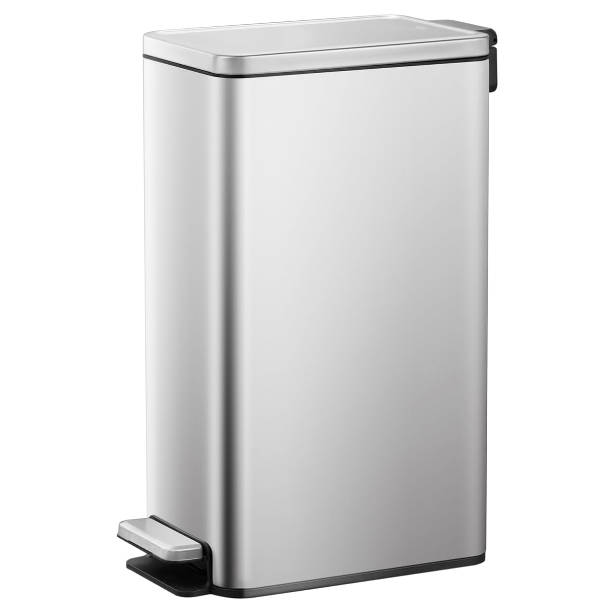 EKO Stella Slim Cubo de Basura Cocina 30L con Pedal y Tapa de Cierre Suave | Acero Inoxidable Antihuella | Papelera Moderna y Robusta | Gran Capacidad para Reciclaje