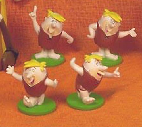 Paolo Rossi Gefälligkeiten Idea: The Barney Flintstones sortiert. in resin figurine of 4 Height 6 CM