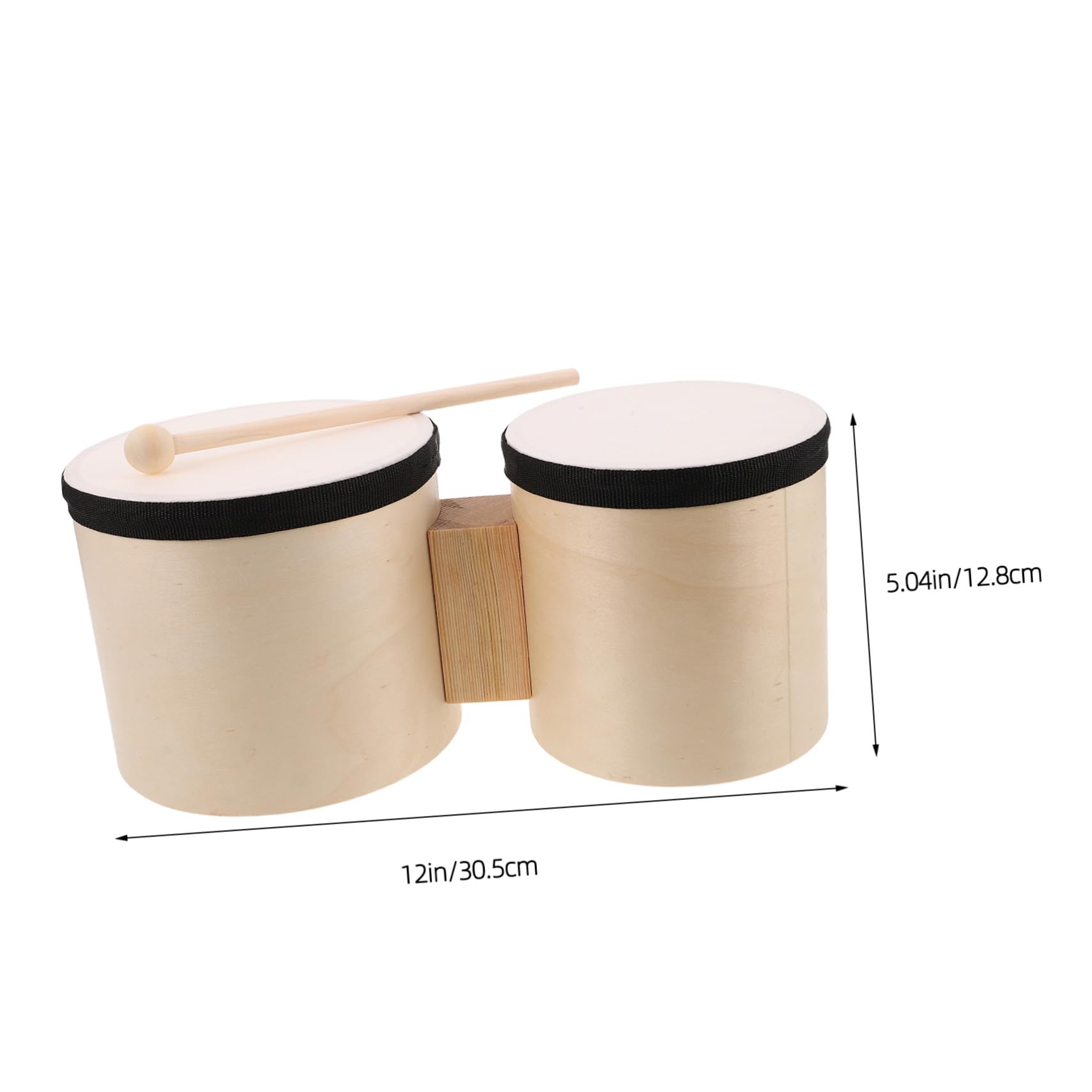 BESTonZON 1sets Bonghi Percussione Mano con Bacchette in Legno Strumenti Tamburo per Pratica Musicale e Attività Educative in Classe