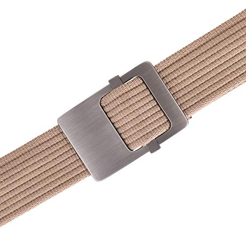 Mile High Life Nylon Webbing Belt for Men Adjustable Canvas Belt With Plain Metal Buckle4