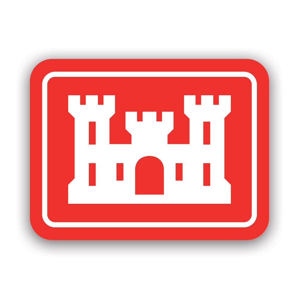 United States Army Corp of Engineers Sticker Decal - Self Adhesive Vinyl - Weatherproof - Made in USA - usace coe Engineer Formation Regiment Military
