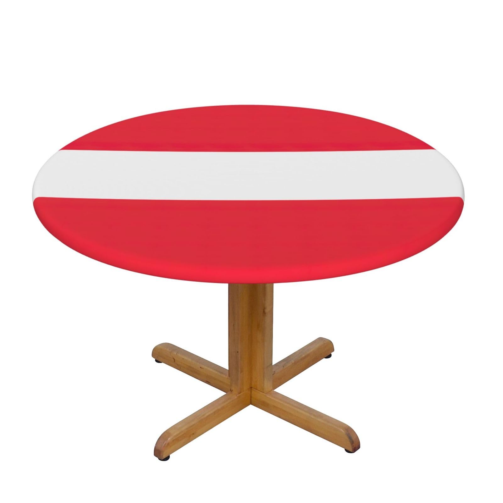 Austrian Flag Print Oxford Wipeable Tablecloth Oil-Resistant Outdoor Table Cover Reusable Birthday Table Protector