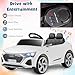 Costzon 12V Kids Ride on Car Licensed Audi SQ8, Remote Control Ride on Toy, Battery Powered Electric Vehicle with Spring Suspension, Music & 3 Speeds, Horn, LED Lights, Gift for Boys Girls 3+ (White)