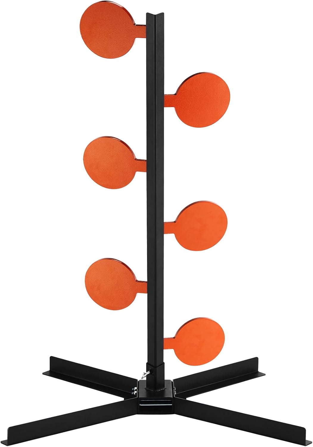 Dueling Tree AR500 Steel Targets for Shooting, 6 Paddle Self Resetting Shooting Target, Heavy Duty Steel Shooting Targets System, Reactive Target with Stable Base for Pistol Rifle Range Training