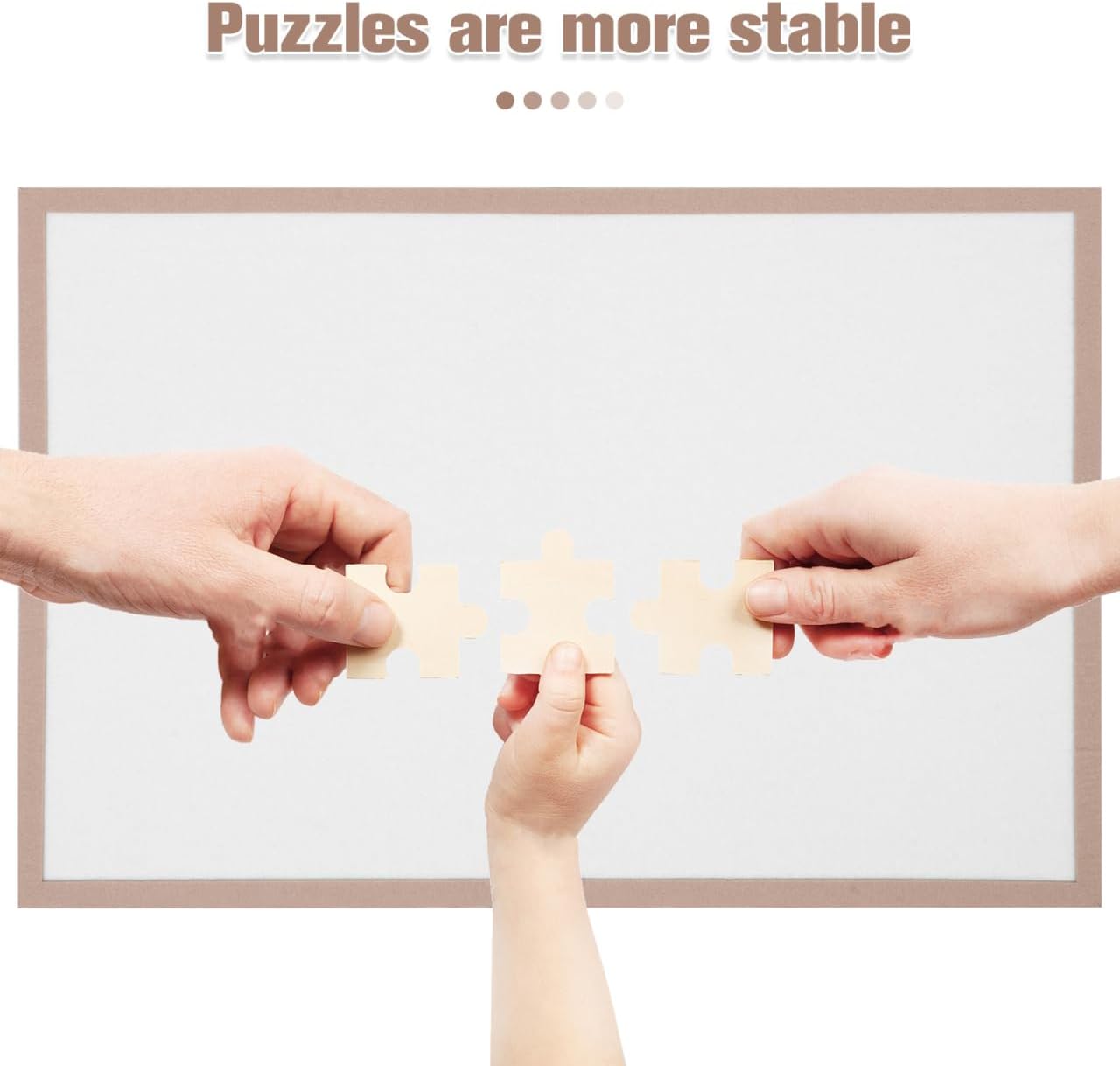 Yardwe Foldable Puzzle Board 23.62X15.74In Non-Slip Puzzle Mat with Secure Frame for 500 Piece Jigsaw Puzzles Portable Craft and DIY Surface