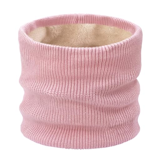 Kids Ski Mask Neck Warmer Winter Neck Gaiter Boys Girls Warm Thermal Fleece Lined Knitted Scarf for Cold Weather