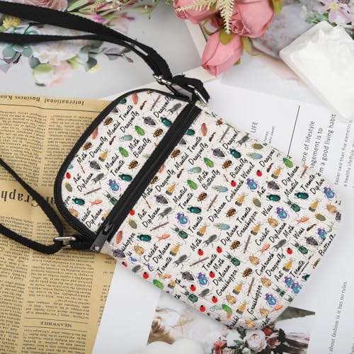 VAMSII Future Entomologist Gift Entomology Words Crossbody Bag Bug Lover Travel Bag Who Loves Bugs Gift Insect Lover Gift3
