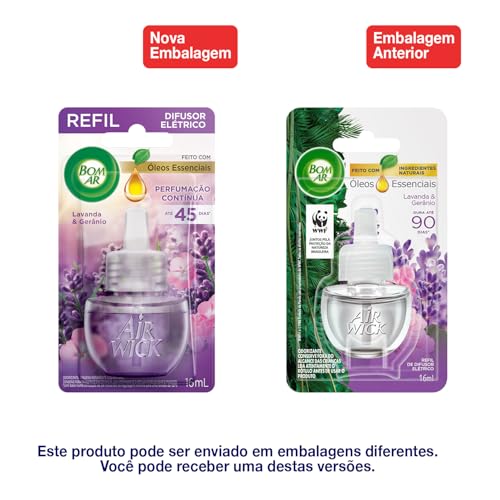 Air Wick Difusor Elétrico Bom Ar Lavanda E Gerânio Refil 16Ml (Embalagem pode variar)