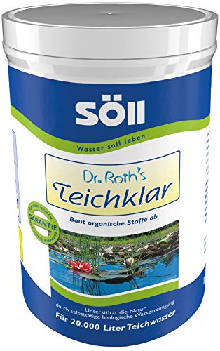Söll 80381 Dr. Roth's Teichklar, 1 kg - mikrobiologische Teichreinigung, Algenprophylaxe, Mikroorganismen für natürliche Wasserklärung im Teich Schwimmteich Fischteich