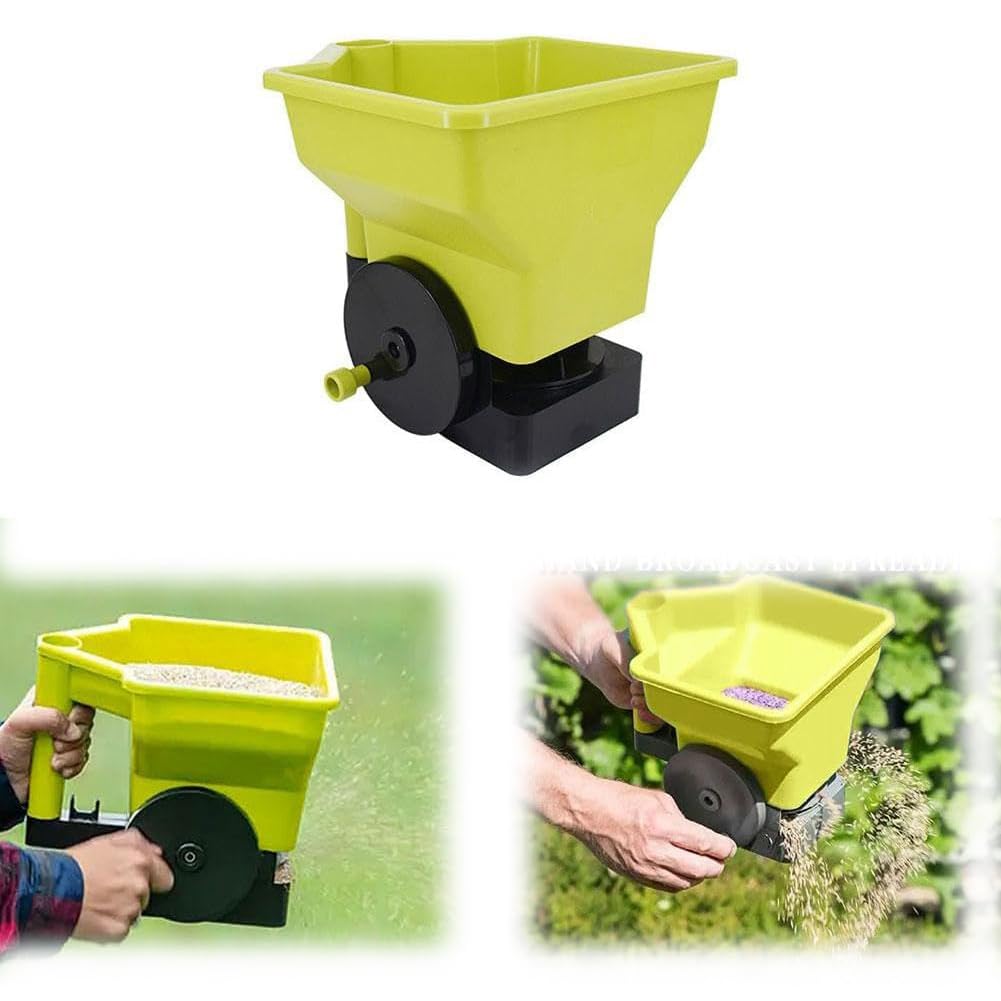 Esparcidor de semillas de mano, esparcidor de fertilizantes, esparcidor de semillas de hierba, herramienta de siembra de semillas, suministros de jardín, herramienta de mano