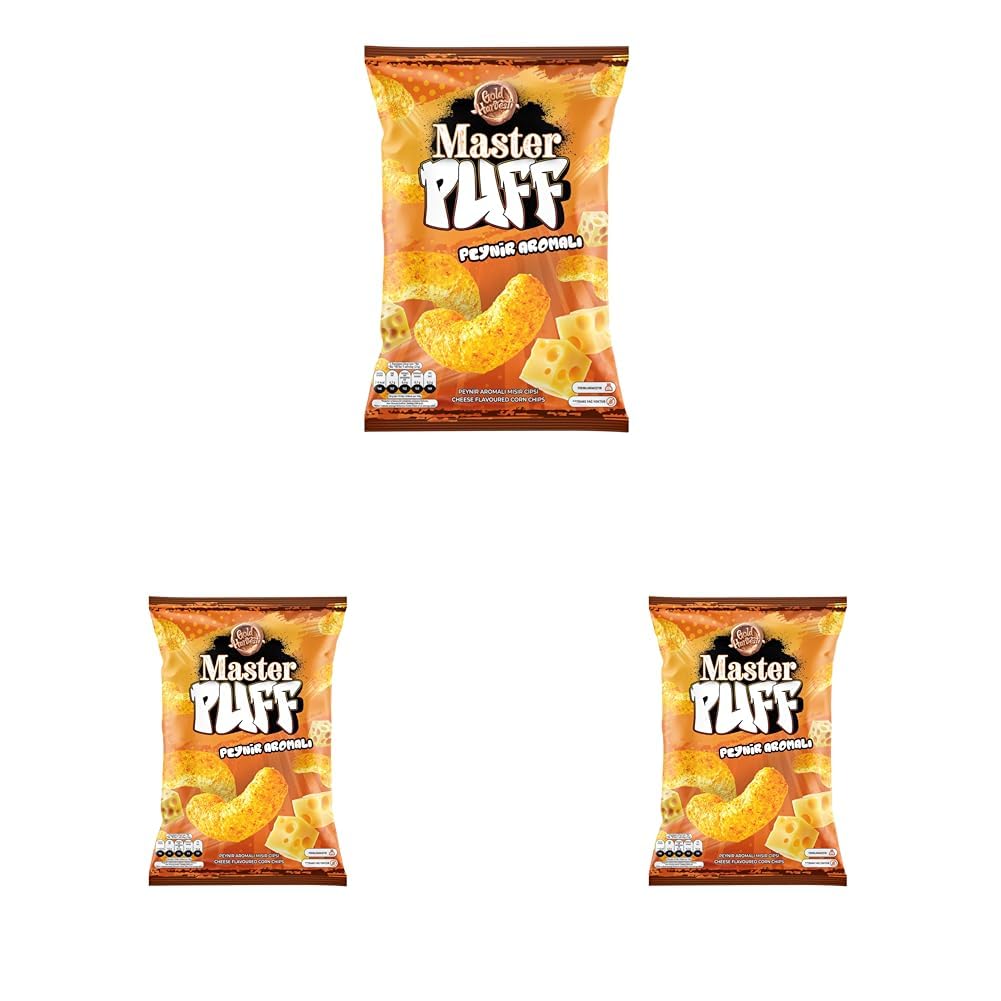 Master Puff Peynir Çeşnili Mısır Çerezi 90gr 3lü paket