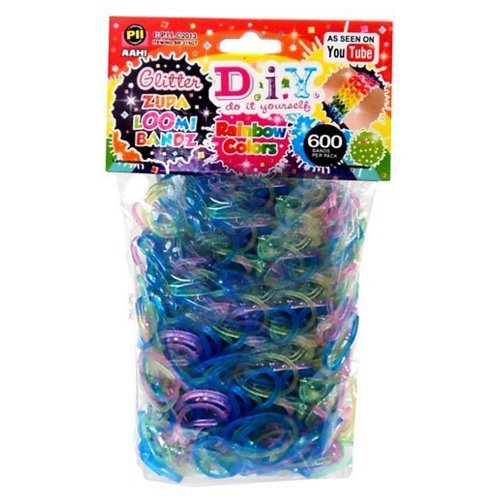 Diy Glitter Zupa Loom Bands Rainbow Colors 600ct by zupa loom bandz Diy Glitter Zupa Loom Bands Rainbow Colors 600ct by zupa loom bandz