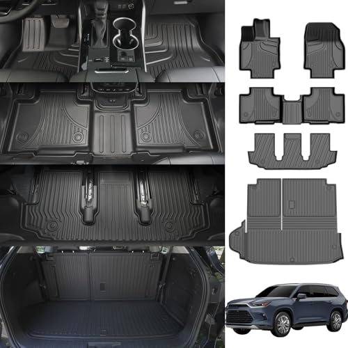 AOMSAZTO Floor Mats and Cargo Mat Compatible with 2020-2025 Toyota Highlander (7 Seats Only): Heavy...