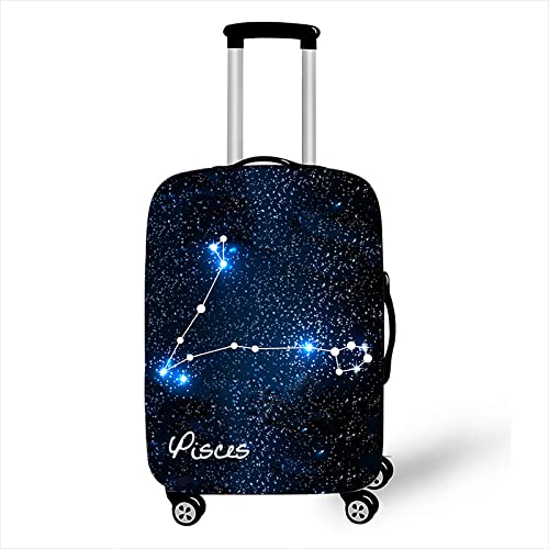 Funda De Maleta - Doce Constelaciones Piscis Imprimir Cubierta De Maleta, Cubierta De Equipaje Dustproof Protector De Estuche De Carro A Prueba De Arañazos Se Adapta A Viajes De Negocios Escuela Uso Cover