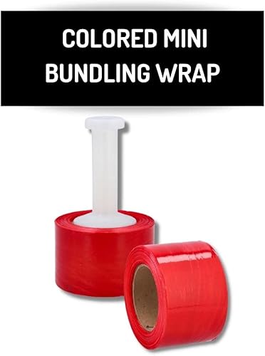 Vista 73 de PSBM - Mini envoltura elástica negra con asa, paquete de 12, 5 pulgadas x 1000 pies, calibre 80, adhesivo de plástico de tinte oscuro/opaco