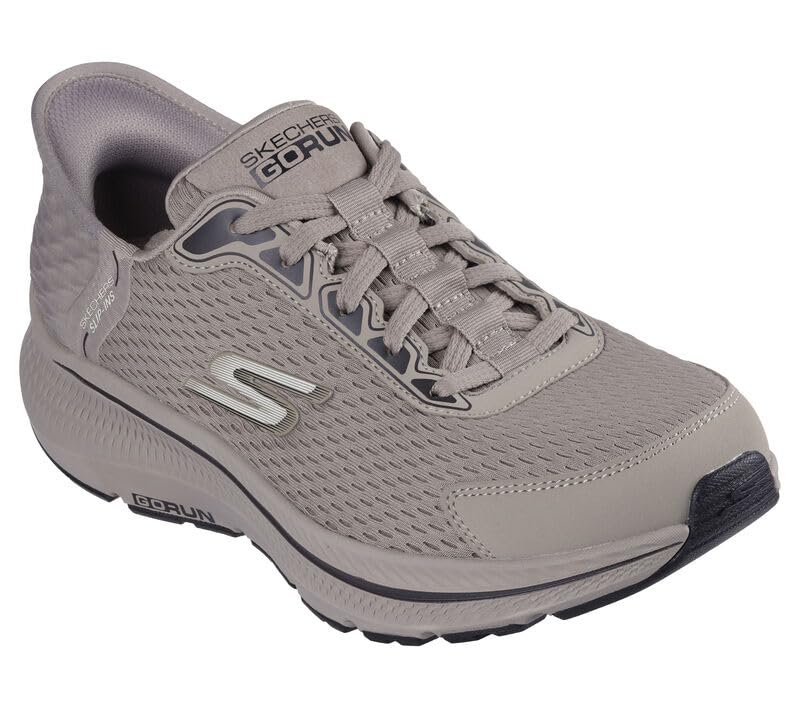 Skechers Hombre Go Run Consistent 2.0 Empowered Slip In ENTRENADOR, Natural Textile/Synthetic, 44.5 EU