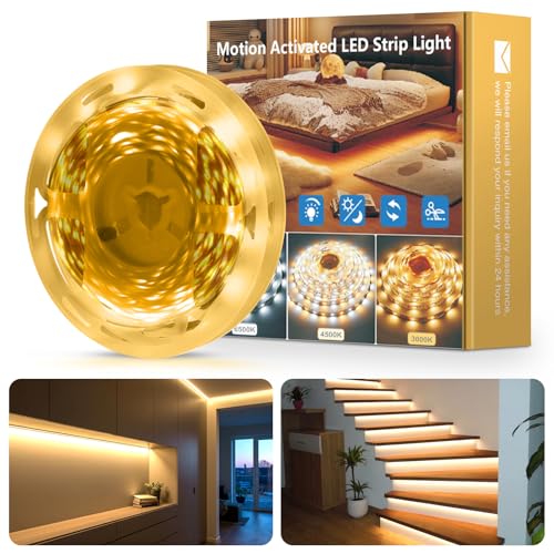 LUXONIC Ruban LED 5M avec Détecteur de Mouvement