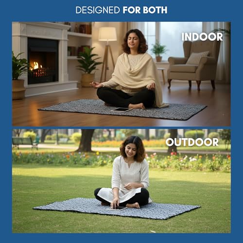 Image of FITMAT Premium Foldable Floor Mattress for Sleeping | Compact & Portable Folding Bedding with Carry Straps | Lightweight Mat Topper for Home, Yoga, Travel & Guests (35 * 75)
