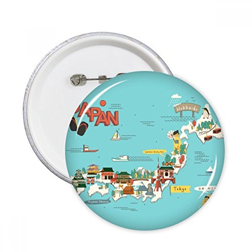 Cadeau 5pcs pins badge bouton rond japonais pour offrir aux passionnés de culture asiatique