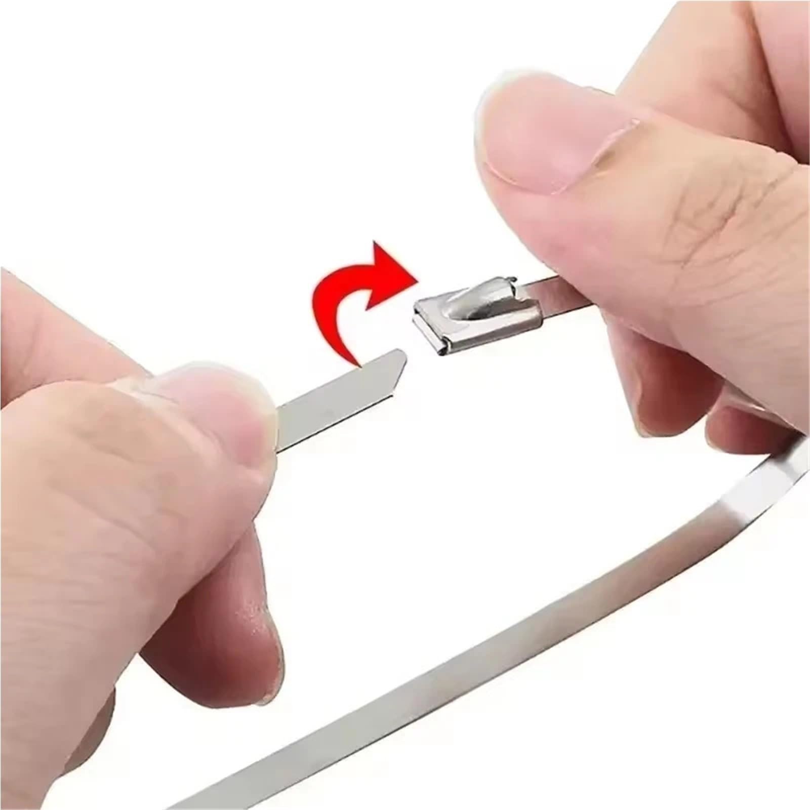300 fascette fermacavi da 4,6 mm, in acciaio inossidabile 304, multifunzione, autobloccanti, per interni ed esterni (4,6 x 200 mm)