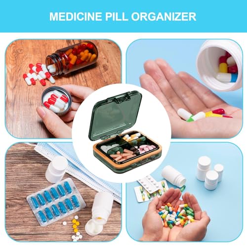 Bexdug Klein siliconen pillendoosje,Reispillendoosje klein - Reispil-organizer,Supplementdoos met veiligheidsgrendel, zachte siliconen gesorteerde opbergdoos voor zakgeldmedicijnen - Afbeelding 5