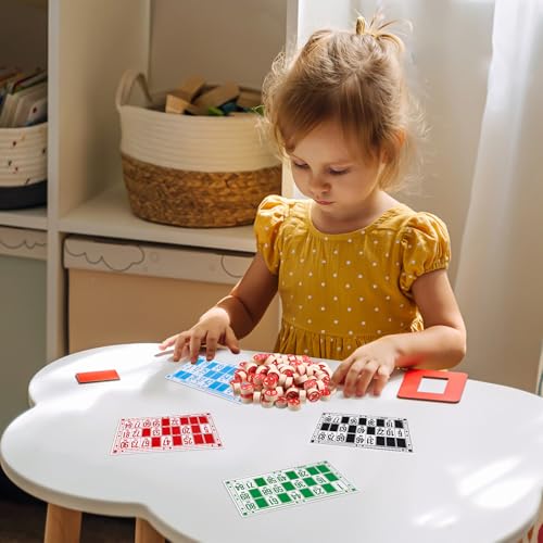 Ipetboom Russian Lotto Juego de Mesa con 48 Cartas y 90 Piezas de Madera miniatura 3