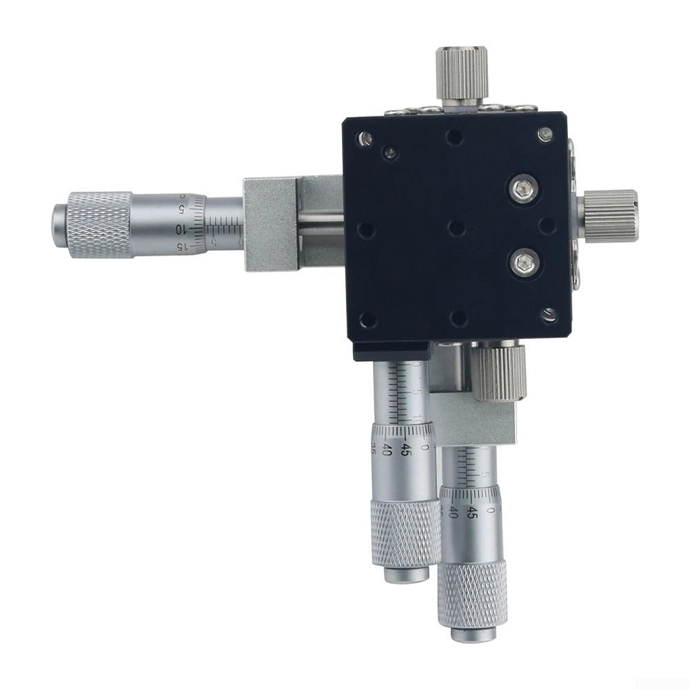 Mesa deslizante lineal manual de 40 x 40 mm, riel de tornillo transversal para microscopios, equipo de prueba, plataforma de desplazamiento
