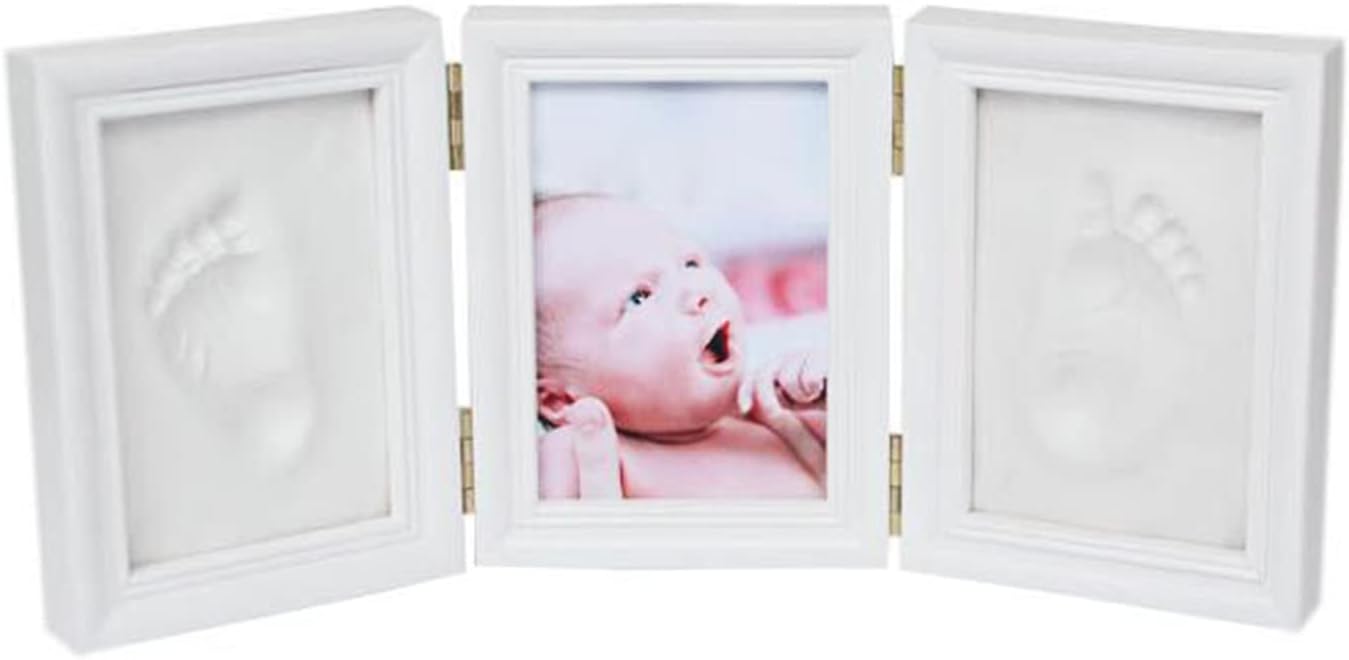 Brrnoo Baby Footprint Kit, Baby Hand And Footprint Kit with 13.8 * 6.1 * 0.8in Clay Hand Print Picture Frame Keepsake Frame Picture Newborn for New Parents