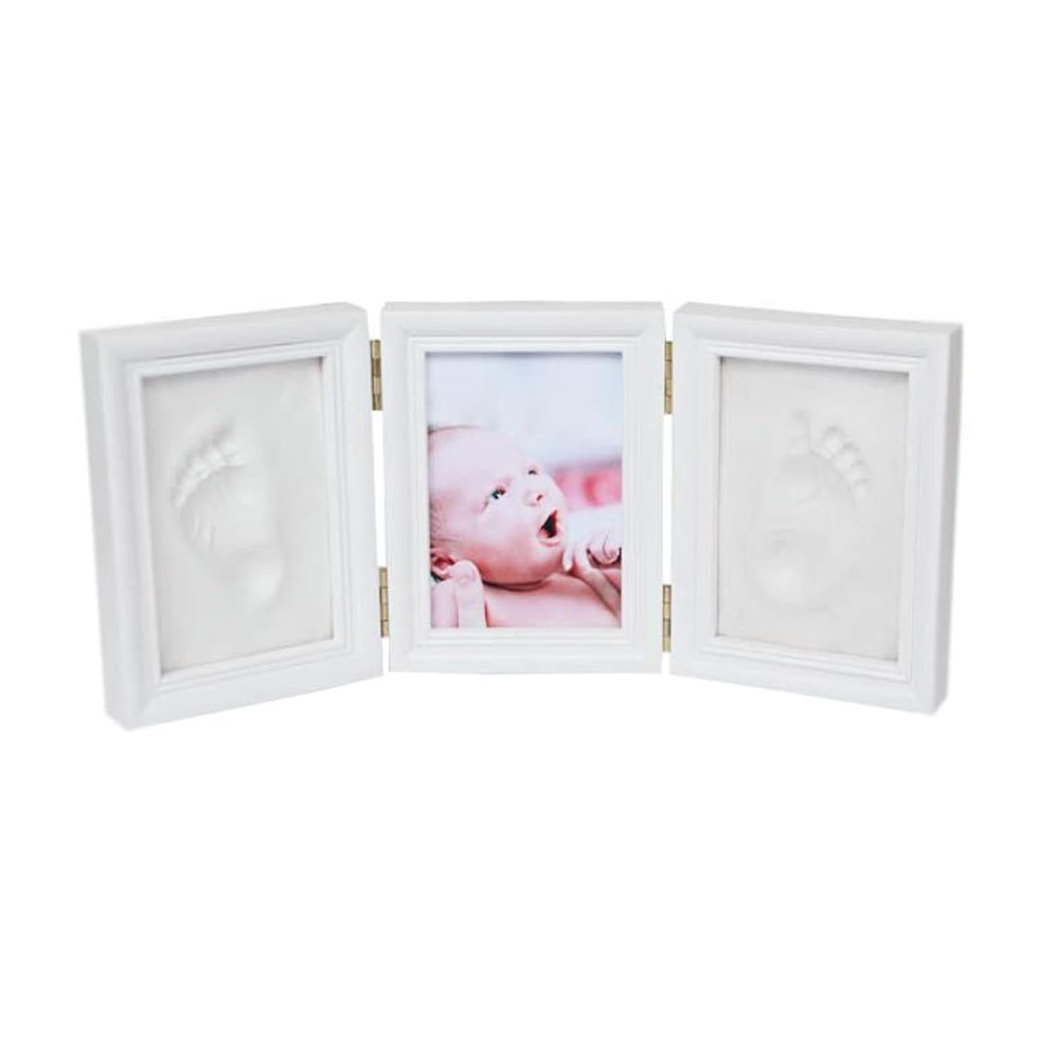 Baby Hand and Footprint Kit,Handprint Picture Frame for Newborns,Nursery Decor,Unique Wooden Photo Frame for