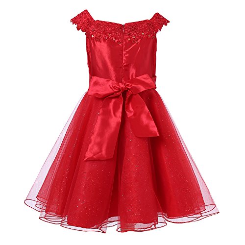 Richie House Little Girls' Dress Lace and Pearl Rh0167 Size 3-123