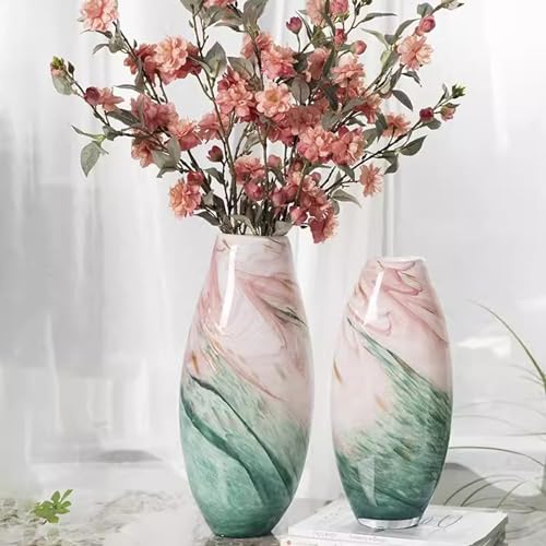 Vase en verre rose de luxe petit format pour arrangement de fleurs - 5