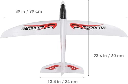 Miniatura 8 de Toyvian Aviones de espuma: aviones de espuma grandes de 39 pulgadas para niños, avión planeador de lanzamiento, juguete planeador de 2 modos de