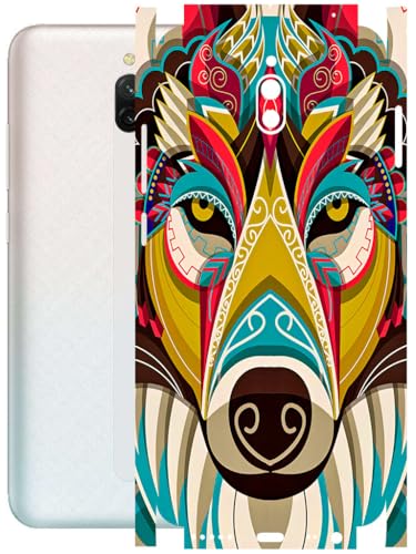 Image of AtOdds - Full Body Back Screen Guard Protector Film - Lamination Wrap Skin Sticker Compatible with REDMI 8A Dual | Scratchproof Matte Finish (Mighty Wolf)