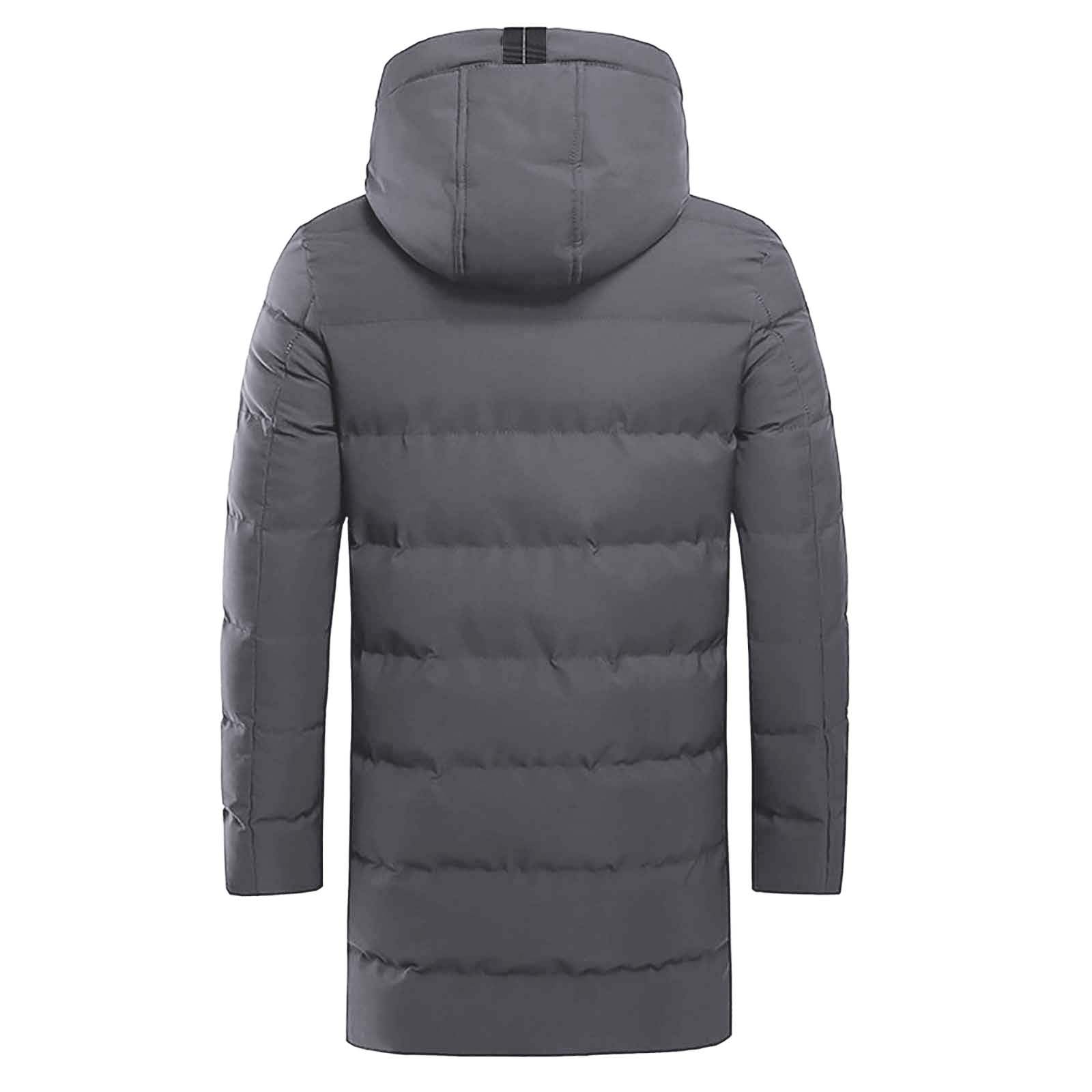 Giacca trapuntata lunga da uomo, calda giacca invernale con chiusura impermeabile,Piumino da uomo con cappuccio,Cappotto imbottito con caldo,Giacca invernale con tasche