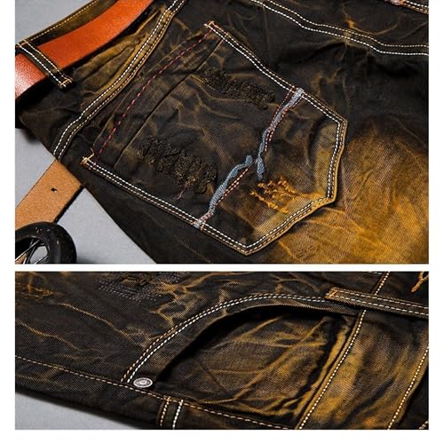 Jeans desgarrados para hombre estilo punk gótico miniatura 5