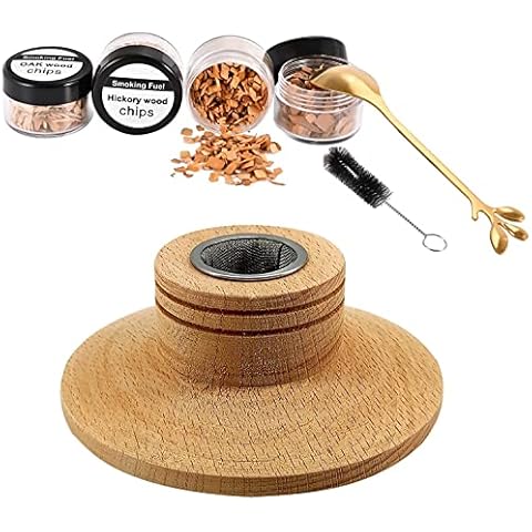 Cocktail Smoker kit with 4 Cans of Wood Chips,Old-fashioned smoked cocktail kit for Wine, Whiskey, Bourbon, Drinks, Cheese,Smoker Infuser Accessories - Best Gift for Drinking Lover, Dad, Husband Cover