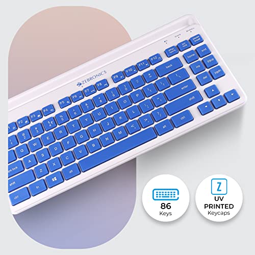 Zebronics-Companion 114 Wireless Keyboard and Mouse Combo Compact 2.4GHz Featuring Integrated Multimedia Keys, Smartphone/Tablet Holder, UV Printed... - Image 3