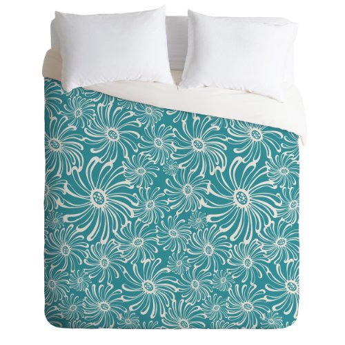 Funda de edredón pavo real DENY Designs Heather Dutton Bursting Bloom para cama individual 3