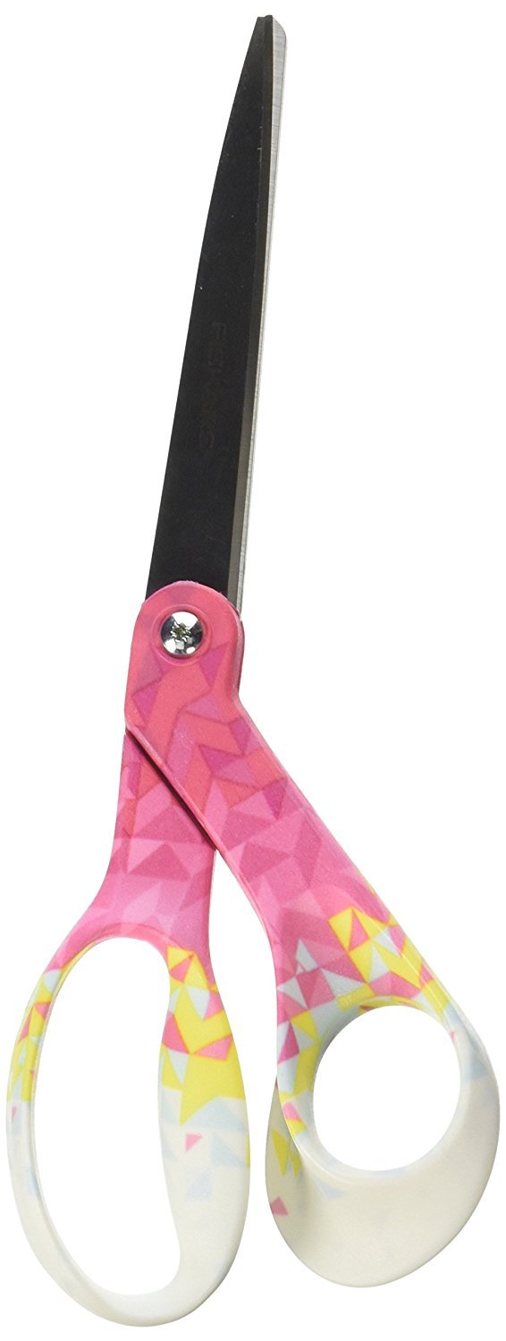 Amazon.com: Fiskars Pink Triangle Designer Bent Scissors 8