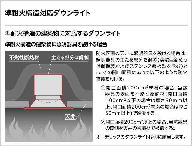Amazon.co.jp: オーデリック LEDダウンライト ユニバーサル S形 準耐火