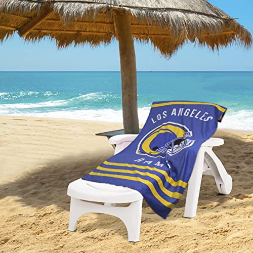 Northwest NFL Stripes Beach Towel, 30" x 60" Los Angeles Rams