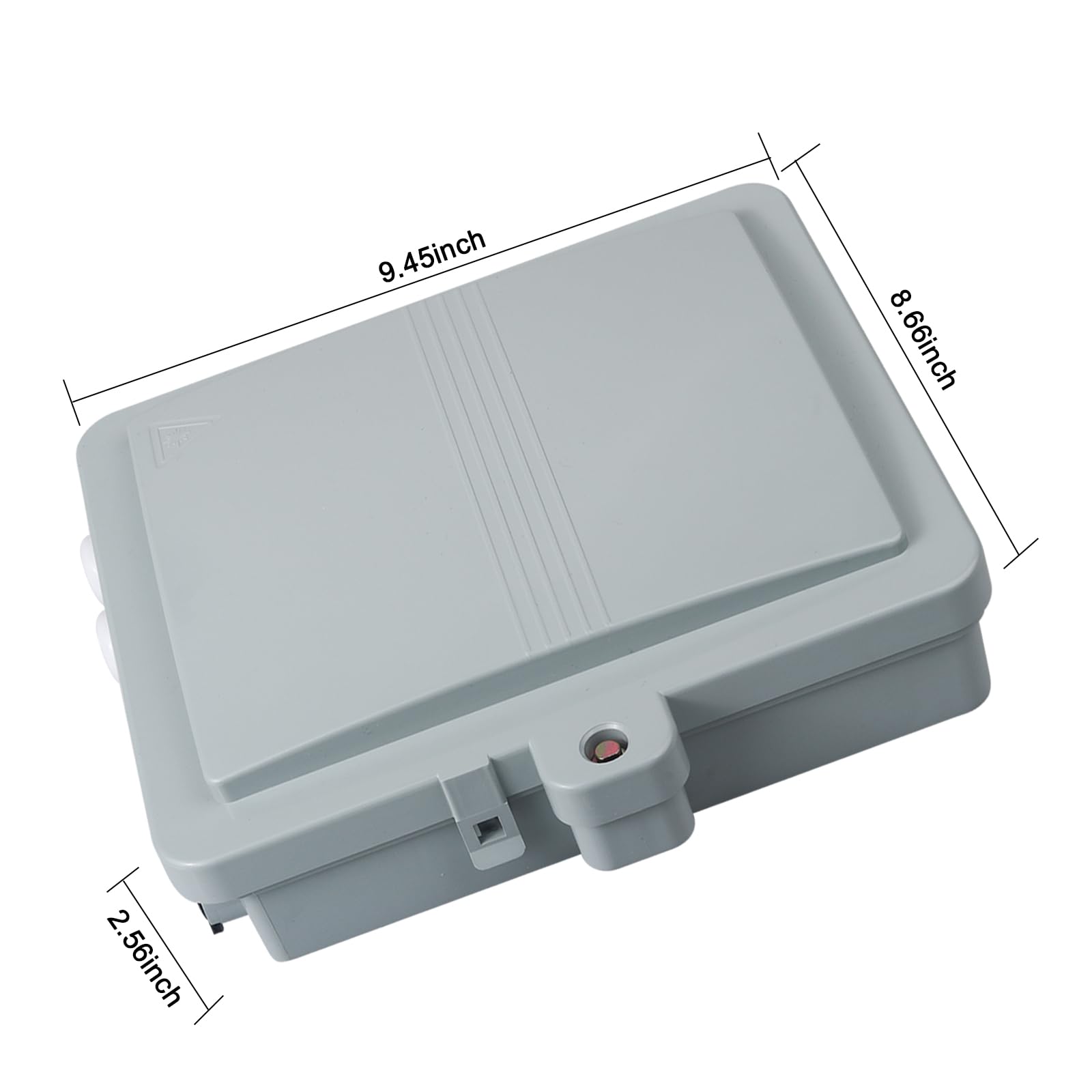 Boîte de distribution de fibre optique, boîtier mural à 12 ports avec 12 adaptateurs SC APC, monomode, FTTH, étanchéité IP65 pour utilisation extérieure/intérieure – 24 x 22 x 6,5 cm