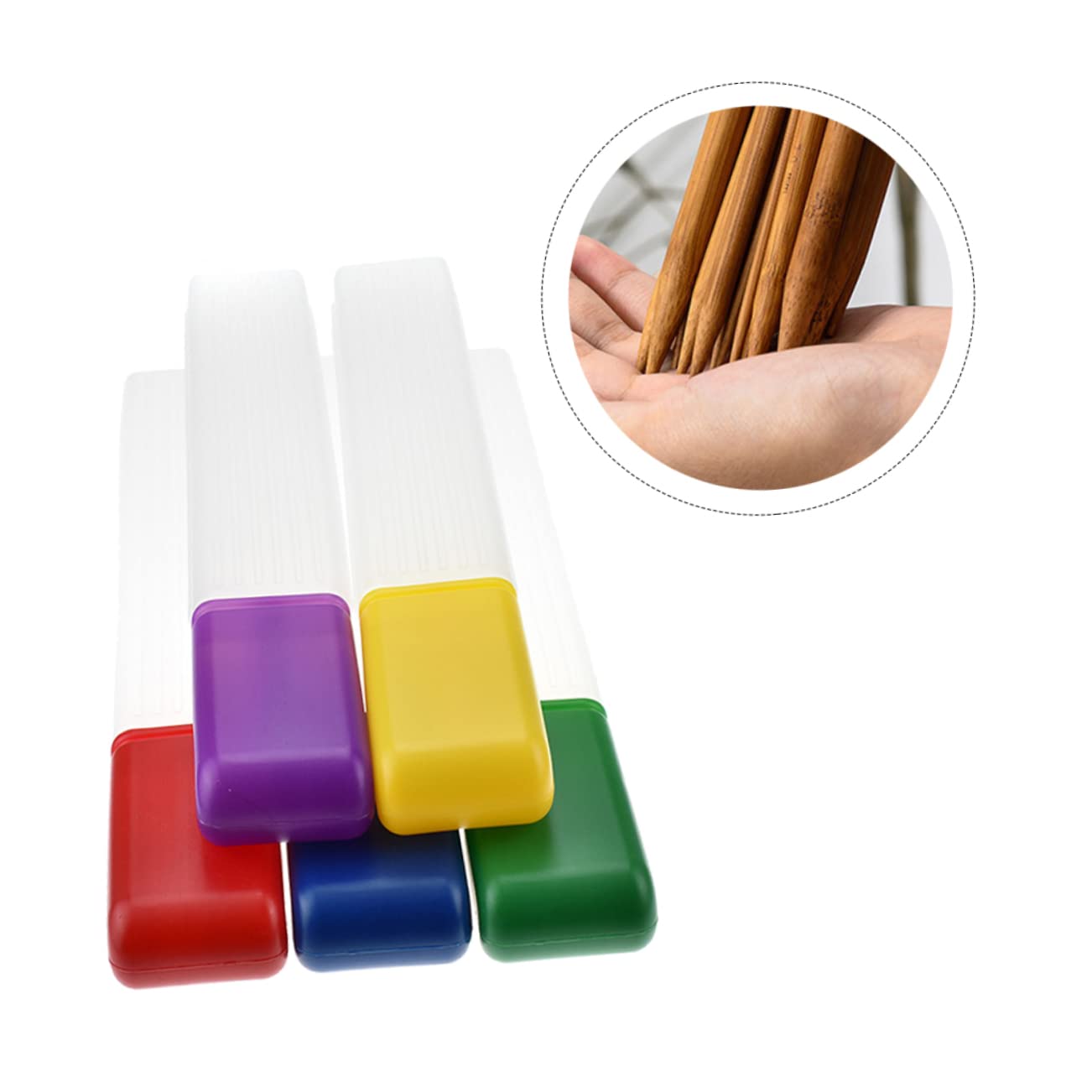 Anneome 10piezas Estuche De Almacenamiento Para De Tejer y Tubo Plástico Resistente y Organizador De De
