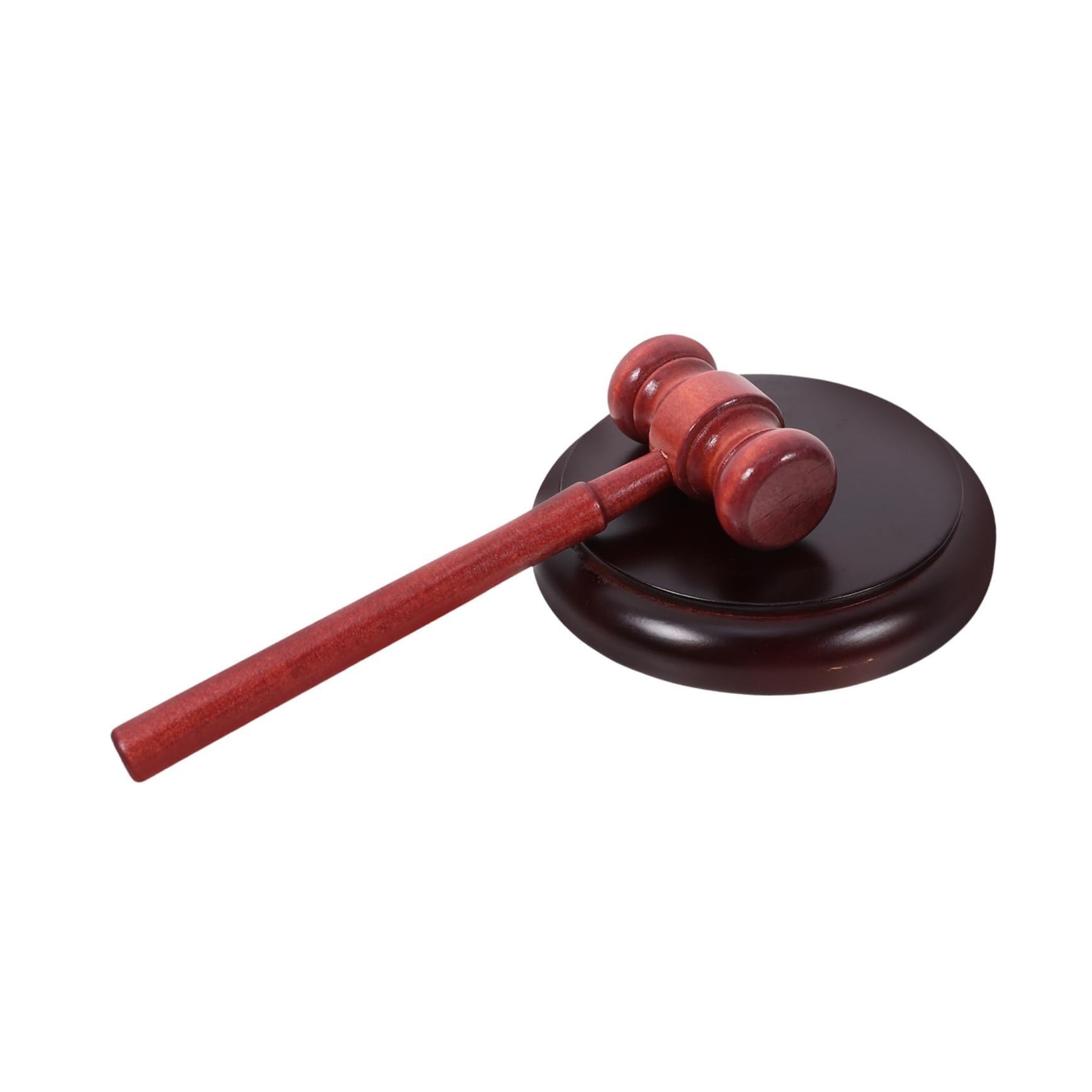 Set di martelletti for giudici in legno da 10 pollici con blocco sonoro, martello for aste con impugnatura comoda for uso portatile in tribunale dei giudici degli avvocati Martelli da carpentiere