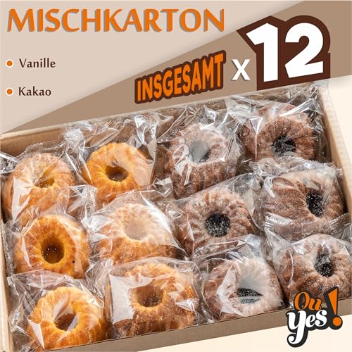 Ou Yes! 12 Stk. x 51 g – Mix Muffins 2 Sorten - Vanille und Kakao - Individuell verpackt - Packungen zum Direktverzehr - Nettogewicht 612 g – Bild 3