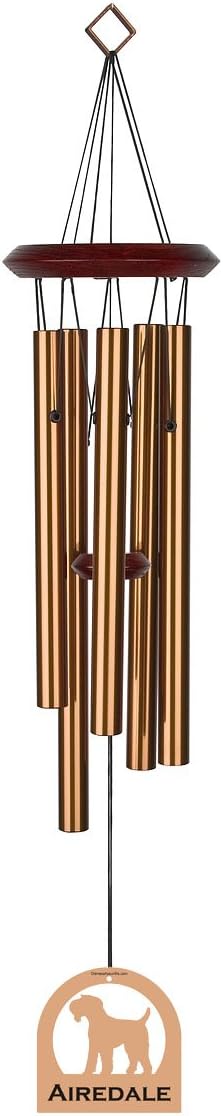 Chimesofyourlife E4358 Wind Chime, Airedale/Bronze, 19-Inch