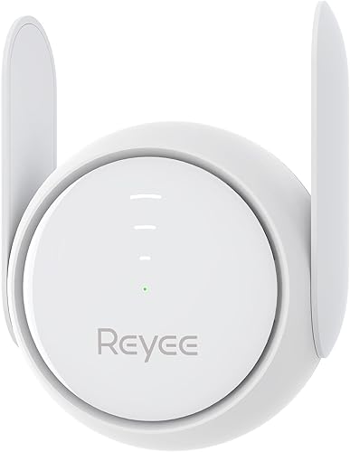 Reyee Extensor WiFi Repetidor de señal, AC1200 Mbps, WPA3,2 FEM amplificador de señal independiente cobertura hasta 7800 pies cuadrados Extensión de