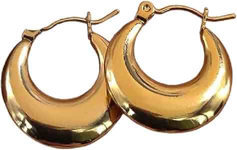 Amazon.com: New 2025 Stainless Steel Geometric Hoop Earrings